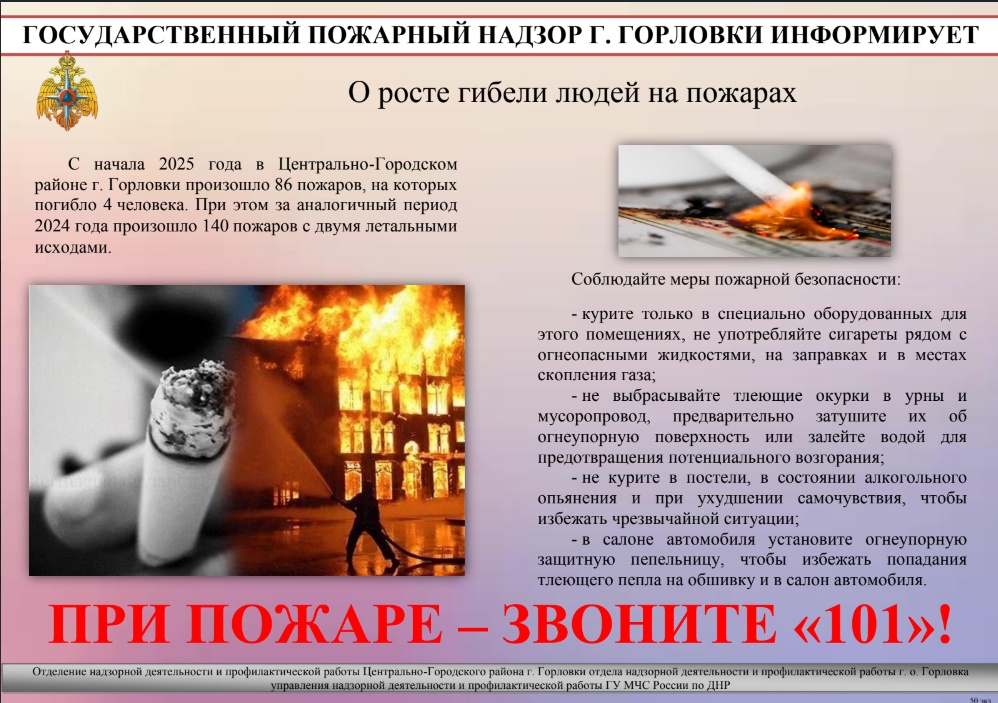 Государственный пожарный надзор города Горловки информирует.
